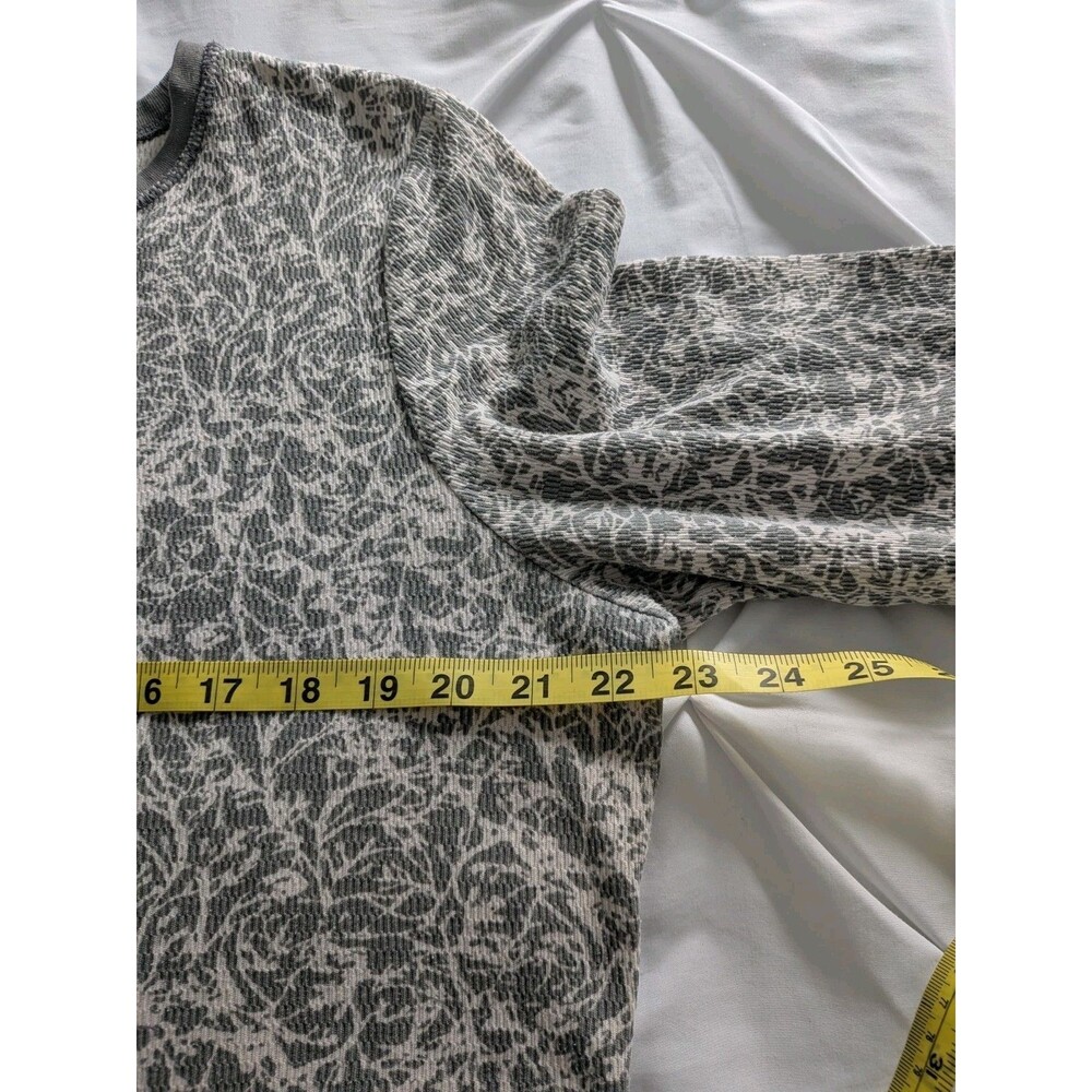 Eddie Bauer Outdoor Top Womens 2XL French Terry Sweatshirt Cool Grey Floral Norm - Picture 12 of 13